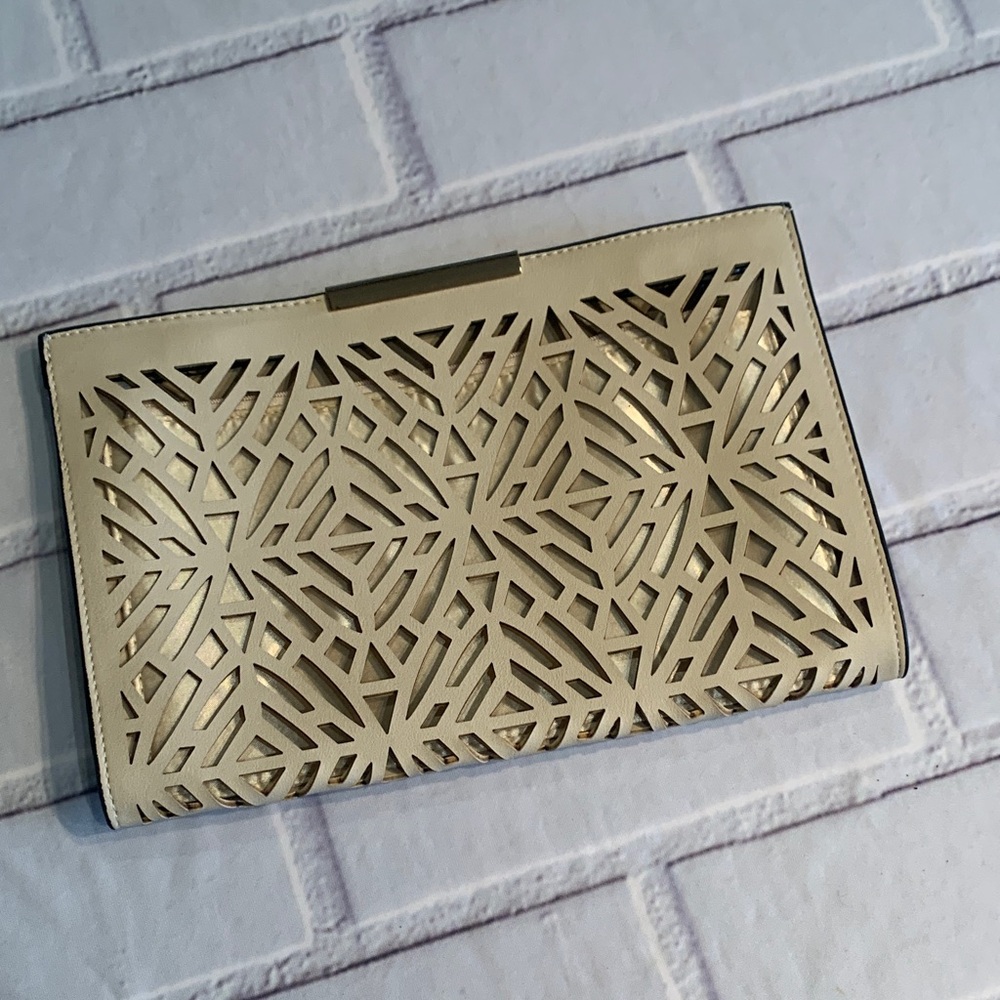 Cream Laser-Cut Women’s Clutch